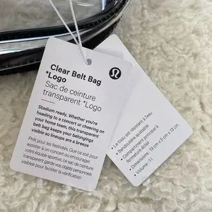 ルルレモン　日本未入荷　Clear Belt Bag 1L Logo ビニール NEW Lululemon Everywhere Belt Bag Clear Black Logo 1L | eBay
